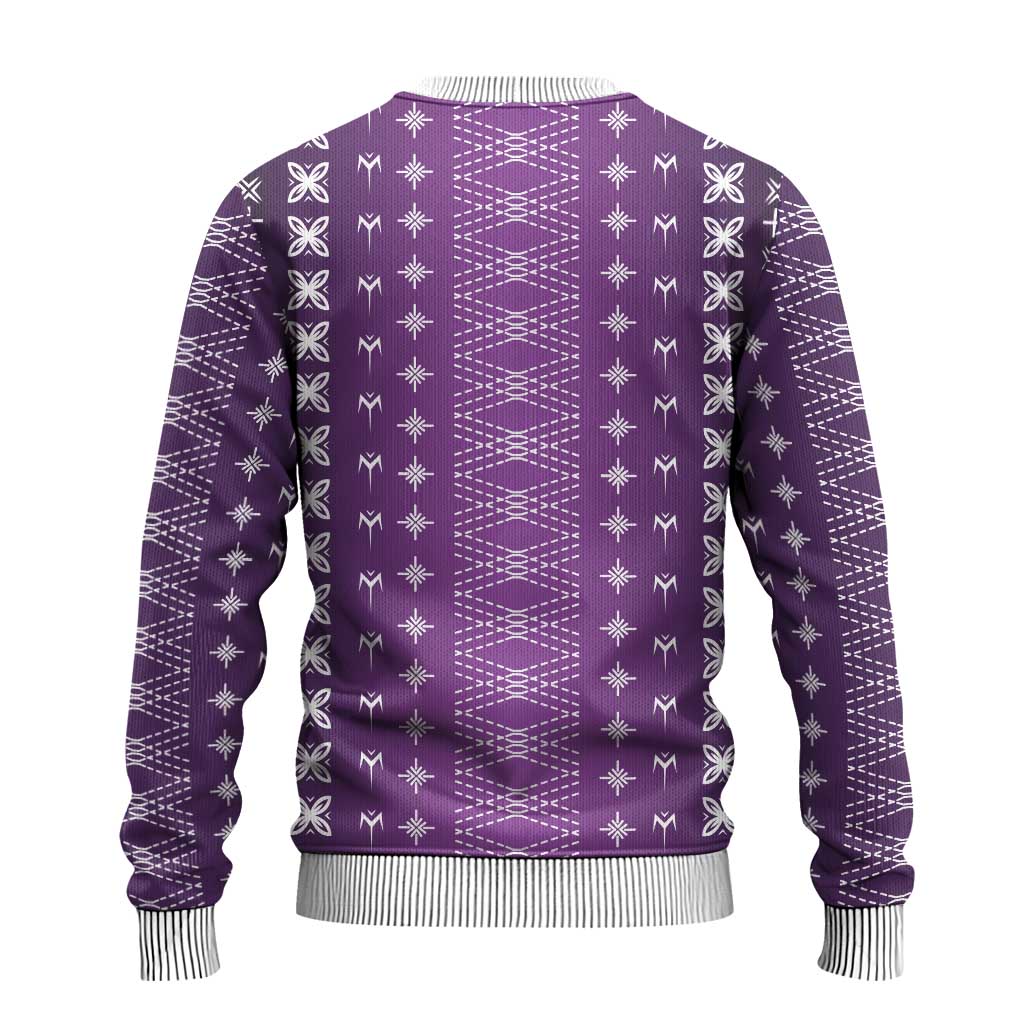 Purple Samoa Malu Tattoo Inspired Ugly Christmas Sweater LT05 - Polynesian Pride