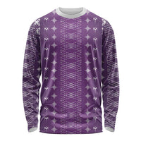 Purple Samoa Malu Tattoo Inspired Long Sleeve Shirt LT05 Unisex Purple - Polynesian Pride