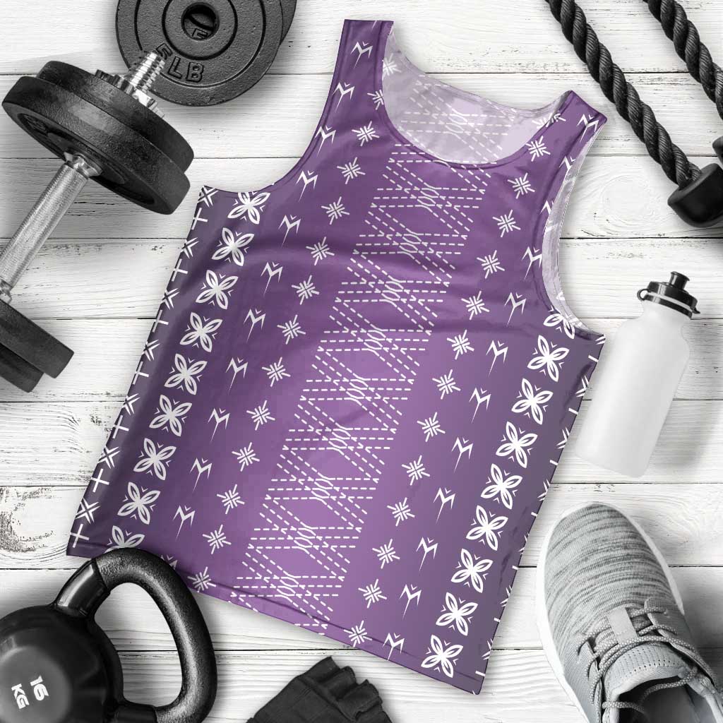 Purple Samoa Malu Tattoo Inspired Men Tank Top - Polynesian Pride