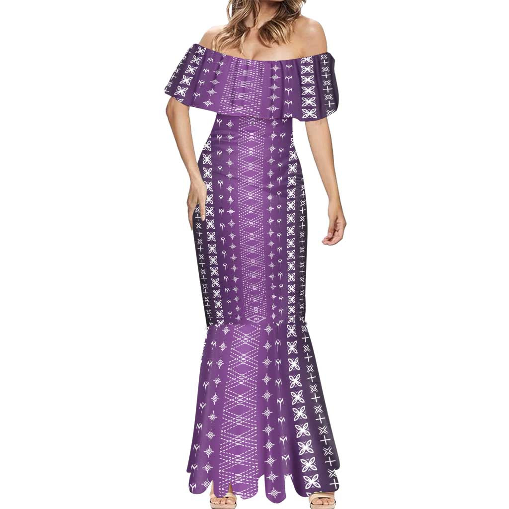 Purple Samoa Malu Tattoo Inspired Mermaid Dress LT05 - Polynesian Pride