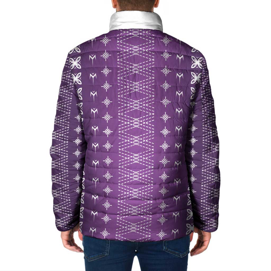 Purple Samoa Malu Tattoo Inspired Padded Jacket LT05 - Polynesian Pride