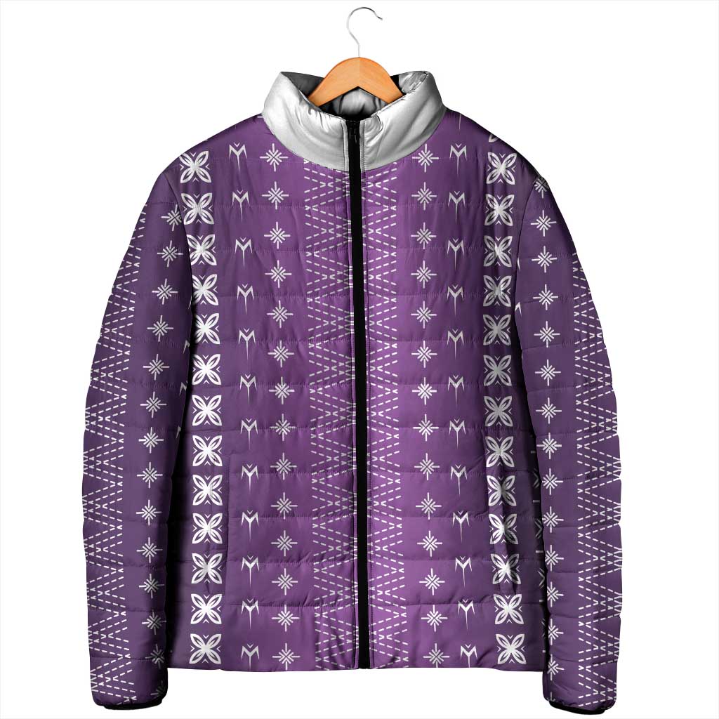 Purple Samoa Malu Tattoo Inspired Padded Jacket LT05 - Polynesian Pride