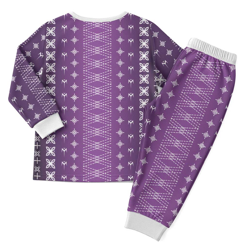 Purple Samoa Malu Tattoo Inspired Christmas Pajama Set LT05 - Polynesian Pride