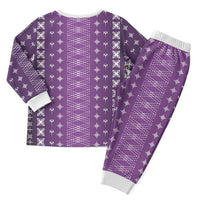 Purple Samoa Malu Tattoo Inspired Christmas Pajama Set LT05 - Polynesian Pride
