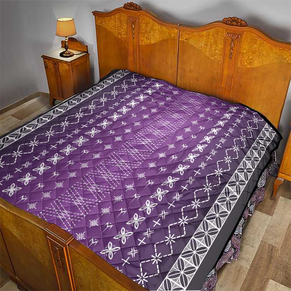 Purple Samoa Malu Tattoo Inspired Quilt - Polynesian Pride