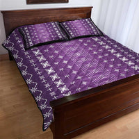 Purple Samoa Malu Tattoo Inspired Quilt Bed Set - Polynesian Pride
