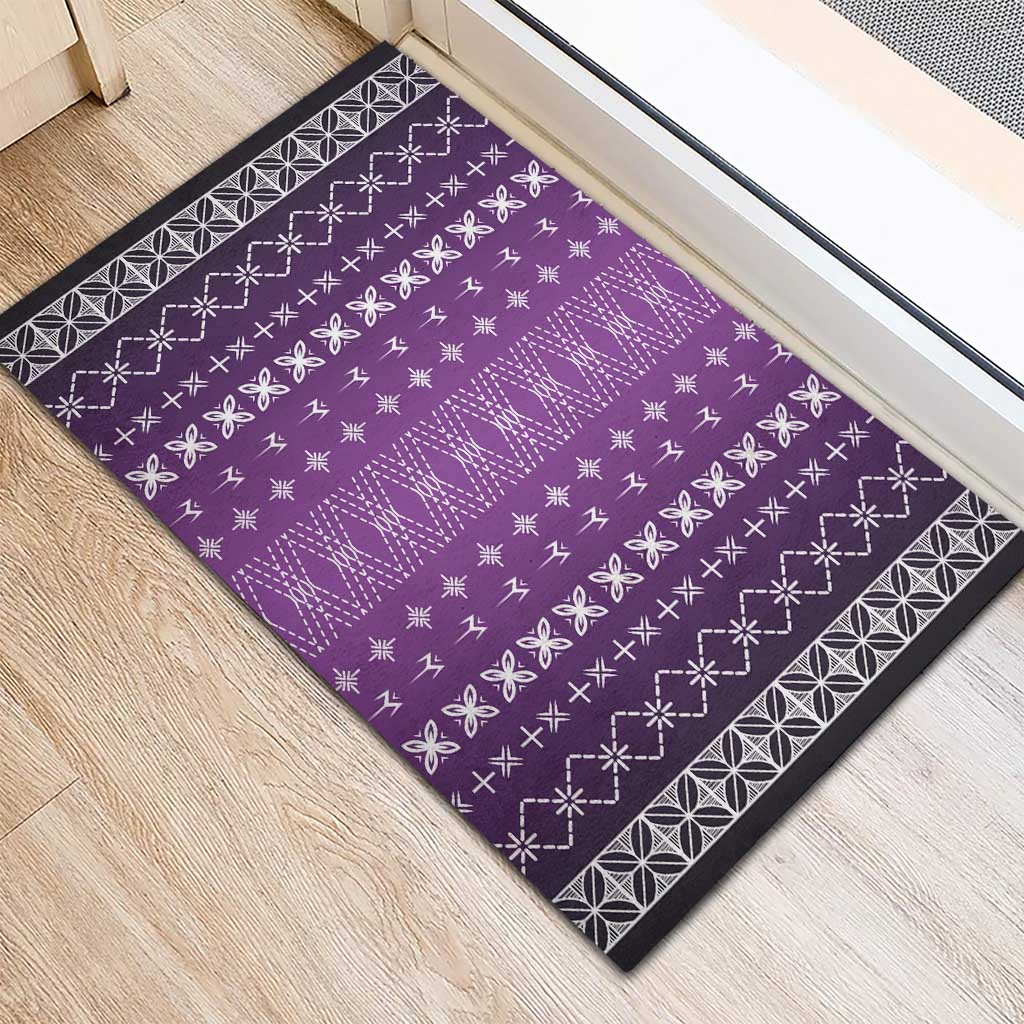 Purple Samoa Malu Tattoo Inspired Rubber Doormat LT05 - Polynesian Pride