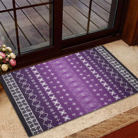 Purple Samoa Malu Tattoo Inspired Rubber Doormat LT05 - Polynesian Pride