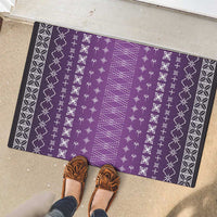 Purple Samoa Malu Tattoo Inspired Rubber Doormat LT05 - Polynesian Pride