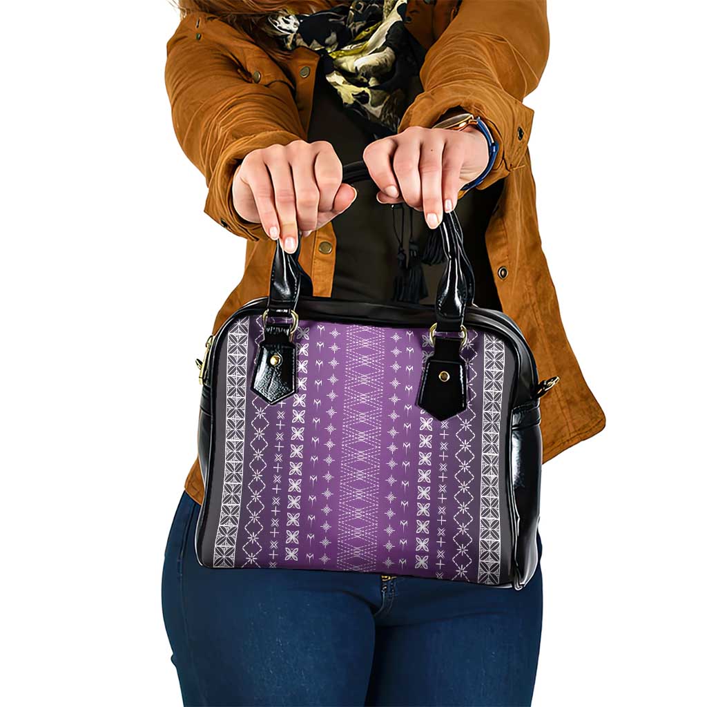 Purple Samoa Malu Tattoo Inspired Shoulder Handbag LT05 One Size Purple - Polynesian Pride
