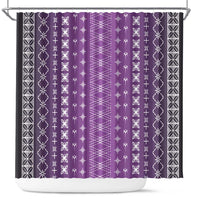 Purple Samoa Malu Tattoo Inspired Shower Curtain - Polynesian Pride