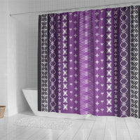 Purple Samoa Malu Tattoo Inspired Shower Curtain - Polynesian Pride