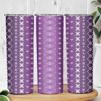 Purple Samoa Malu Tattoo Inspired Skinny Tumbler - Polynesian Pride