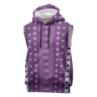 Purple Samoa Malu Tattoo Inspired Sleeveless Hoodie LT05 Purple - Polynesian Pride