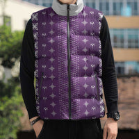 Purple Samoa Malu Tattoo Inspired Sleeveless Puffer Jacket LT05 - Polynesian Pride