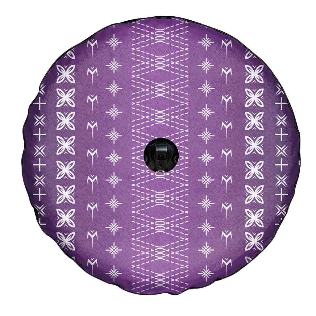 Purple Samoa Malu Tattoo Inspired Spare Tire Cover - Polynesian Pride