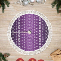 Purple Samoa Malu Tattoo Inspired Tree Skirt LT05 Fringed Purple - Polynesian Pride