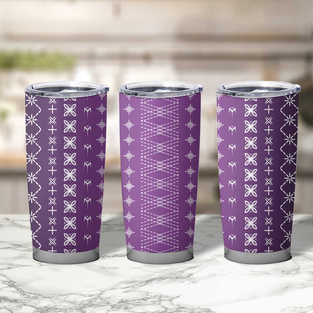 Purple Samoa Malu Tattoo Inspired Tumbler Cup - Polynesian Pride