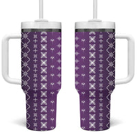 Purple Samoa Malu Tattoo Inspired Tumbler With Handle - Polynesian Pride