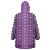 Purple Samoa Malu Tattoo Inspired Wearable Blanket Hoodie LT05 - Polynesian Pride