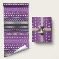Purple Samoa Malu Tattoo Inspired Wrapping Paper LT05 58" × 23" Purple - Polynesian Pride