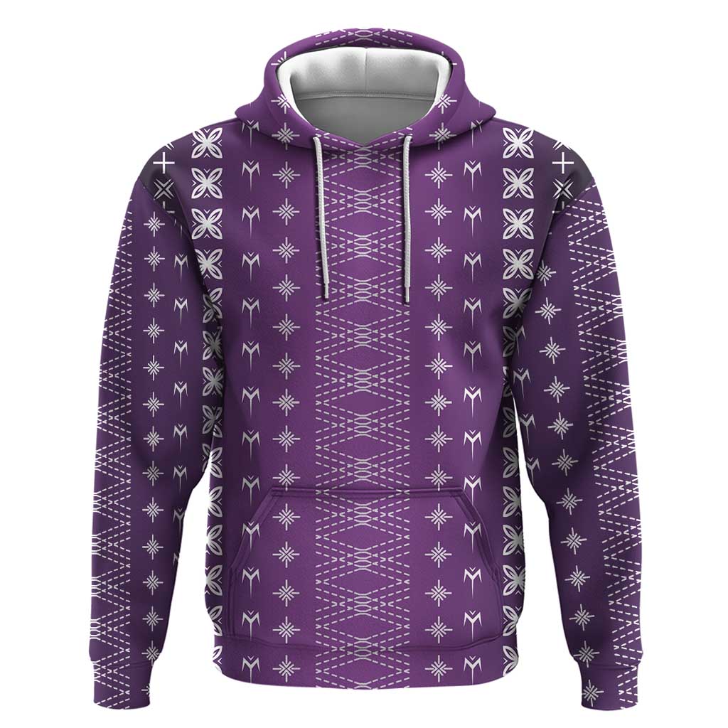 Purple Samoa Malu Tattoo Inspired Zip Hoodie LT05 Pullover Hoodie Purple - Polynesian Pride