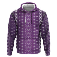 Purple Samoa Malu Tattoo Inspired Zip Hoodie LT05 Pullover Hoodie Purple - Polynesian Pride