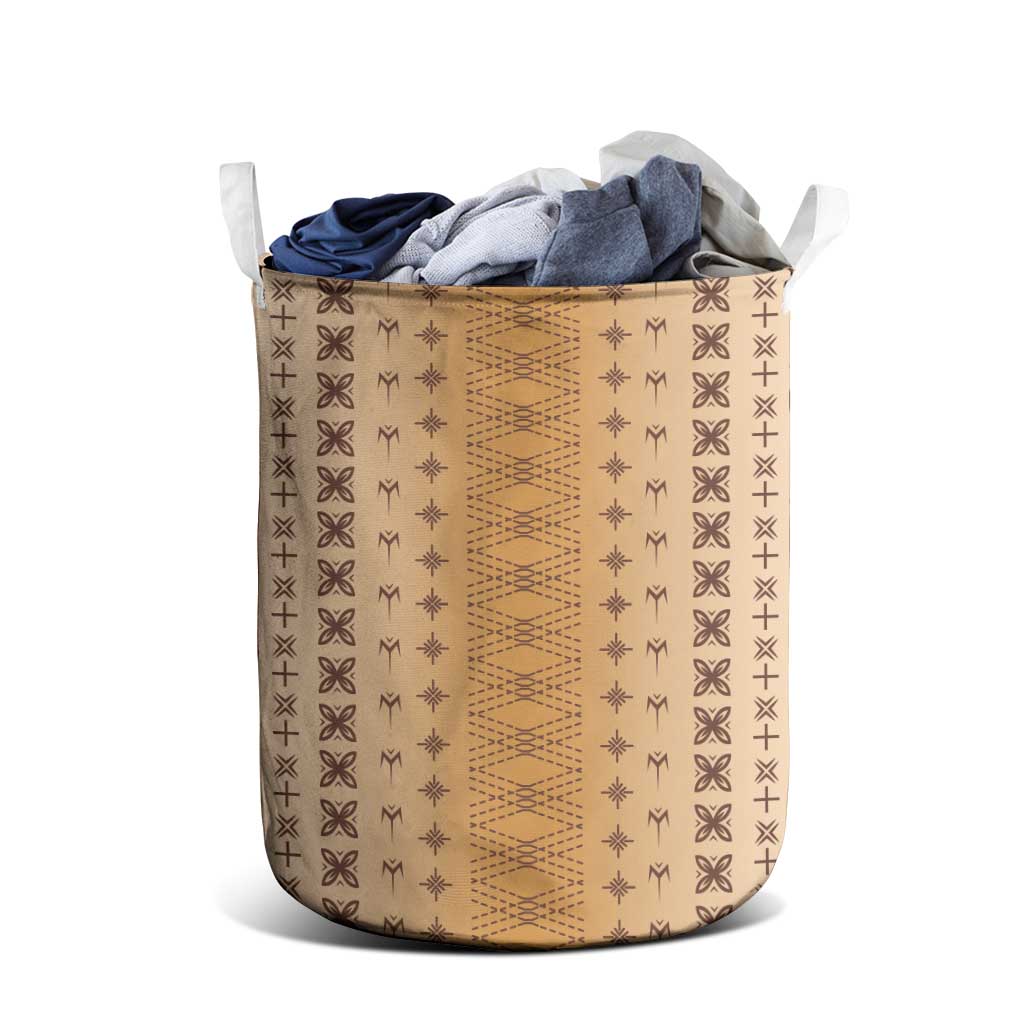 Beige Samoa Malu Tattoo Inspired Laundry Basket LT05 - Polynesian Pride