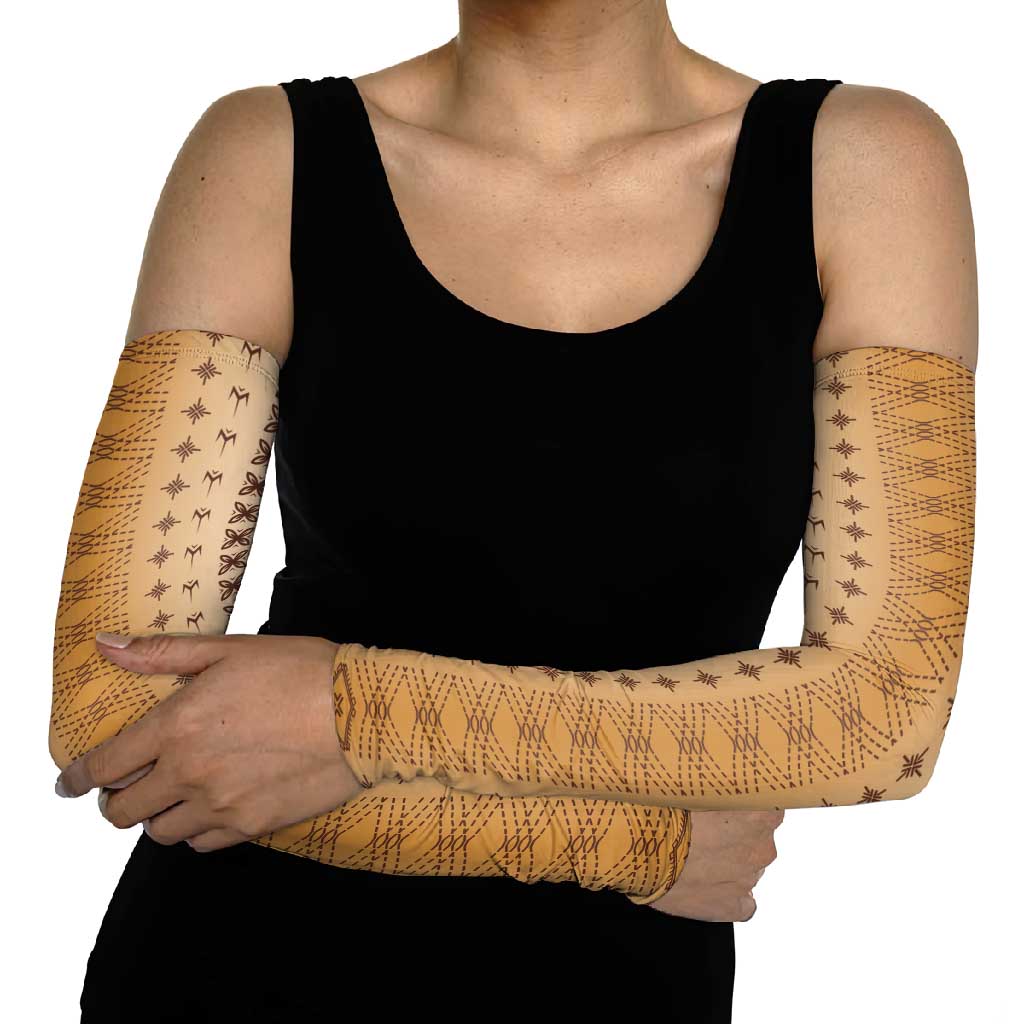 Beige Samoa Malu Tattoo Inspired Arm Sleeves LT05 - Polynesian Pride