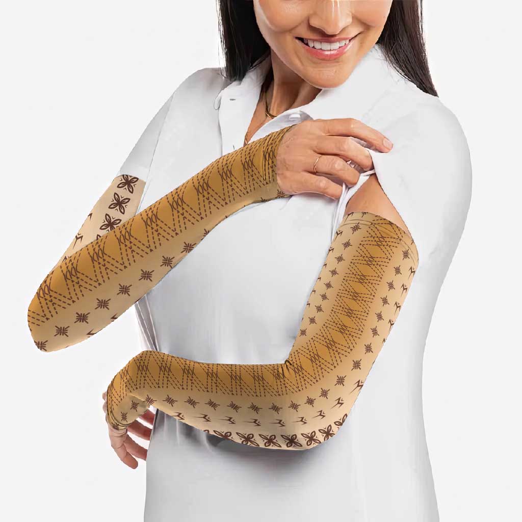 Beige Samoa Malu Tattoo Inspired Arm Sleeves LT05 - Polynesian Pride