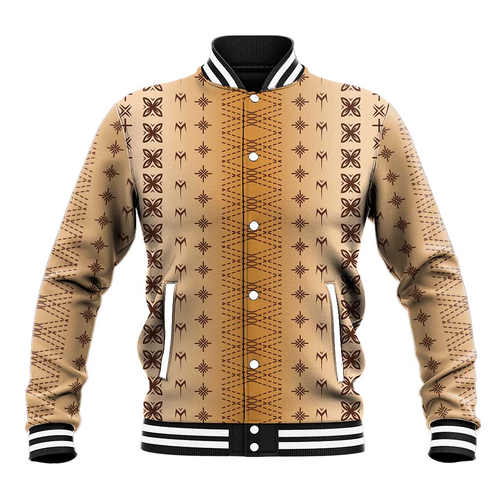 Beige Samoa Malu Tattoo Inspired Baseball Jacket LT05 Unisex Beige - Polynesian Pride