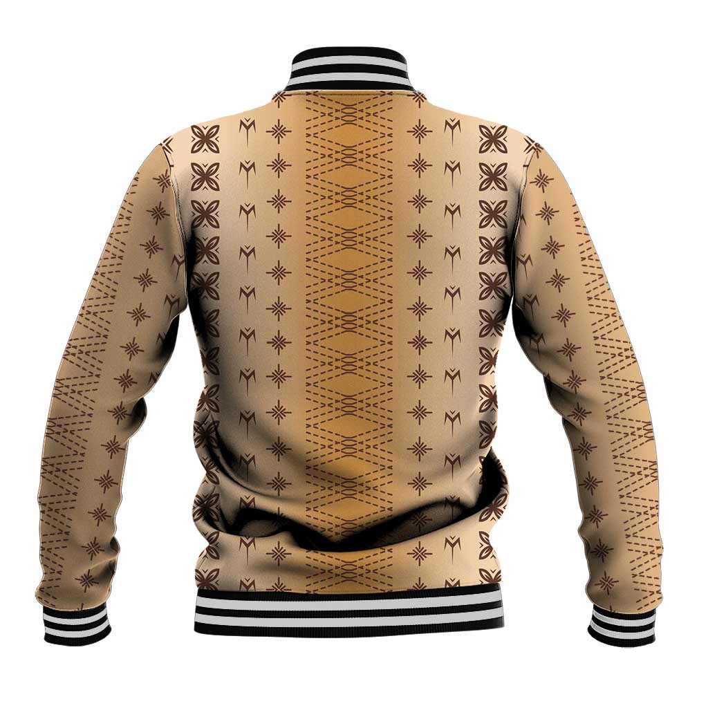 Beige Samoa Malu Tattoo Inspired Baseball Jacket LT05 - Polynesian Pride