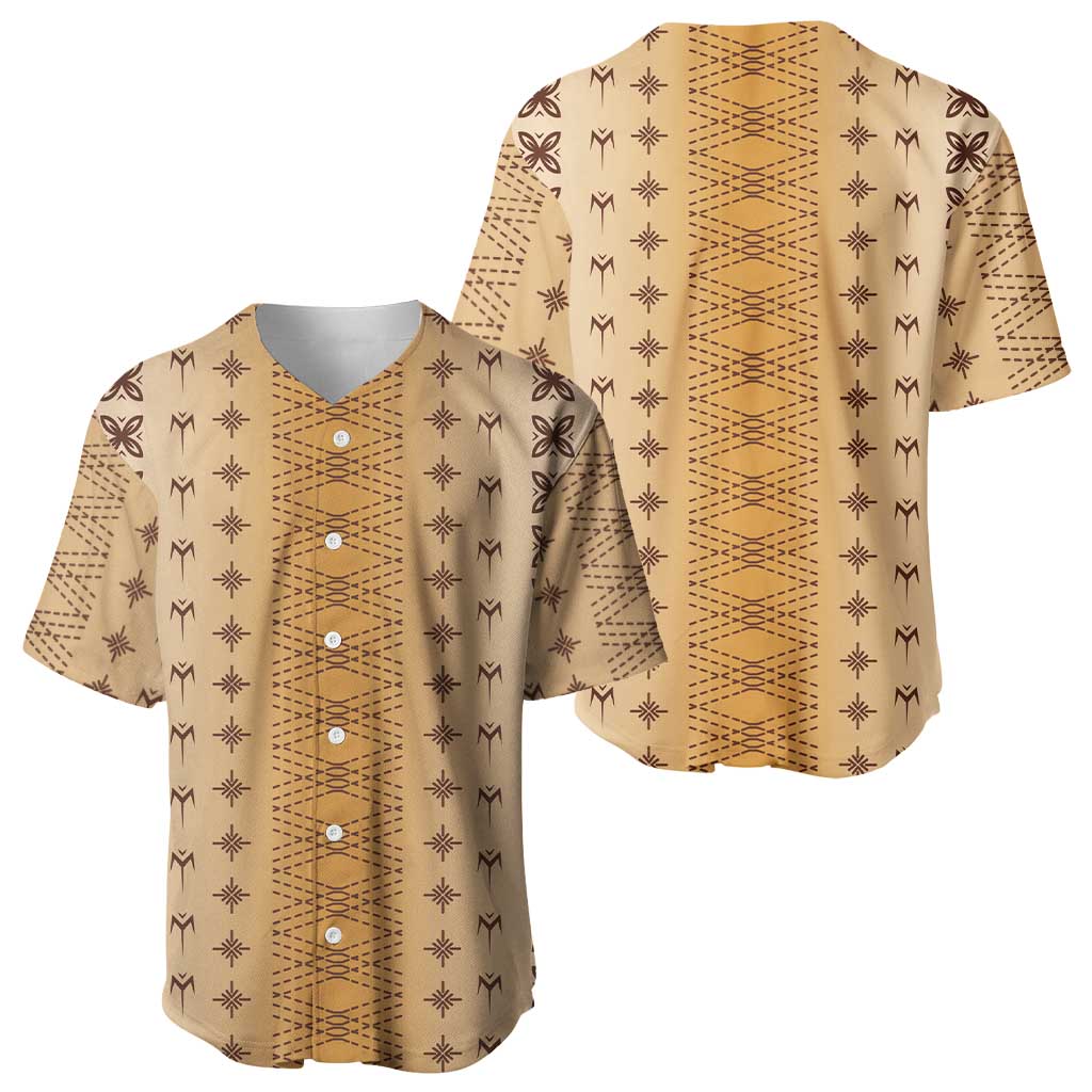 Beige Samoa Malu Tattoo Inspired Baseball Jersey - Polynesian Pride