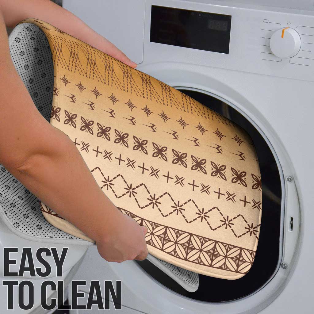 Beige Samoa Malu Tattoo Inspired Bathroom Set - Polynesian Pride