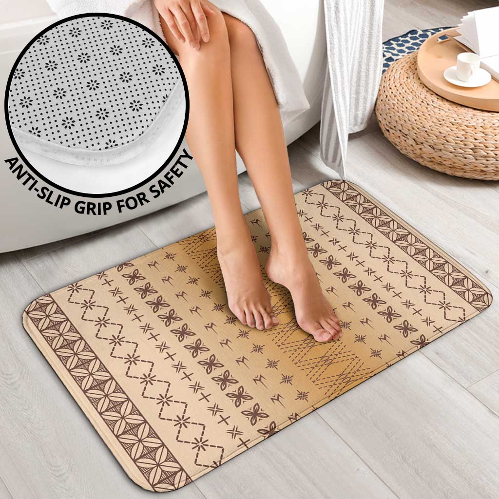 Beige Samoa Malu Tattoo Inspired Bathroom Set - Polynesian Pride