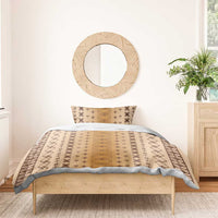 Beige Samoa Malu Tattoo Inspired Bedding Set - Polynesian Pride