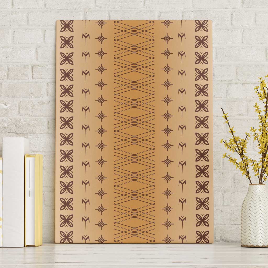 Beige Samoa Malu Tattoo Inspired Canvas Wall Art LT05 Without Frame Beige - Polynesian Pride