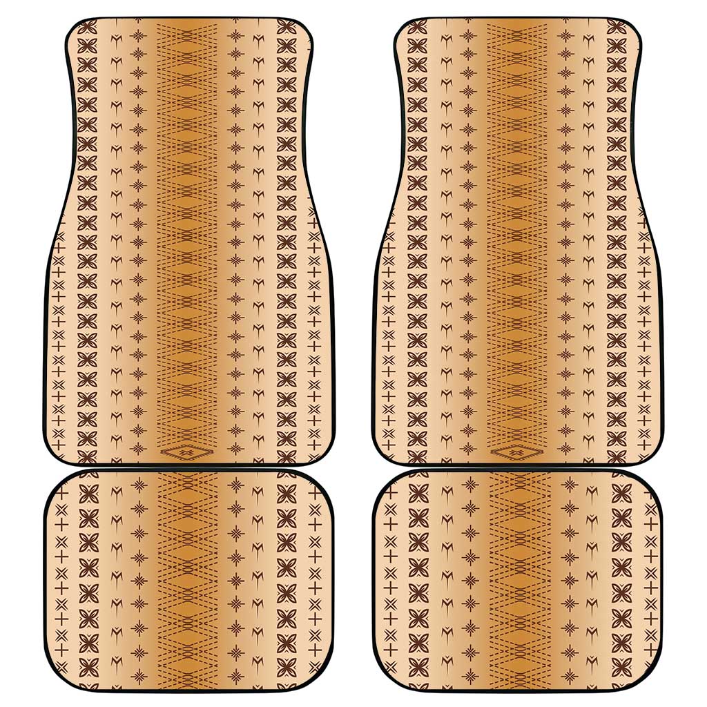 Beige Samoa Malu Tattoo Inspired Car Mats LT05 - Polynesian Pride