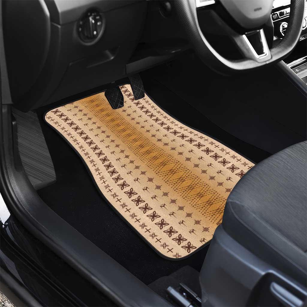 Beige Samoa Malu Tattoo Inspired Car Mats LT05 - Polynesian Pride