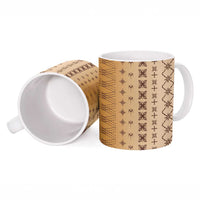 Beige Samoa Malu Tattoo Inspired Ceramic Mug LT05 - Polynesian Pride