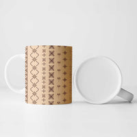 Beige Samoa Malu Tattoo Inspired Ceramic Mug LT05 - Polynesian Pride