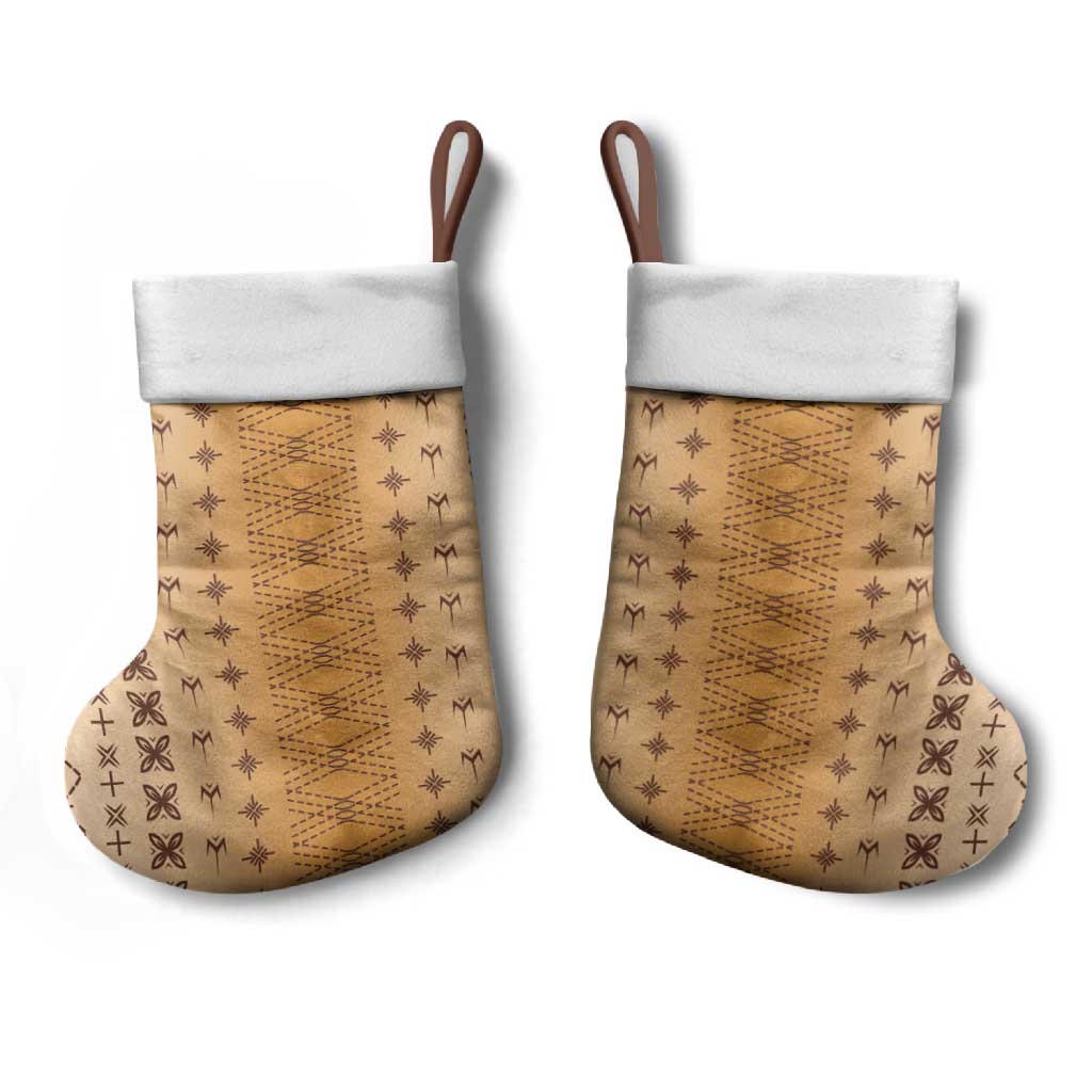 Beige Samoa Malu Tattoo Inspired Christmas Stocking - Polynesian Pride