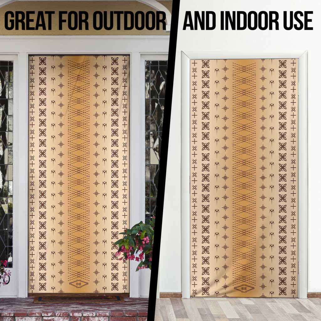 Beige Samoa Malu Tattoo Inspired Door Cover LT05 - Polynesian Pride