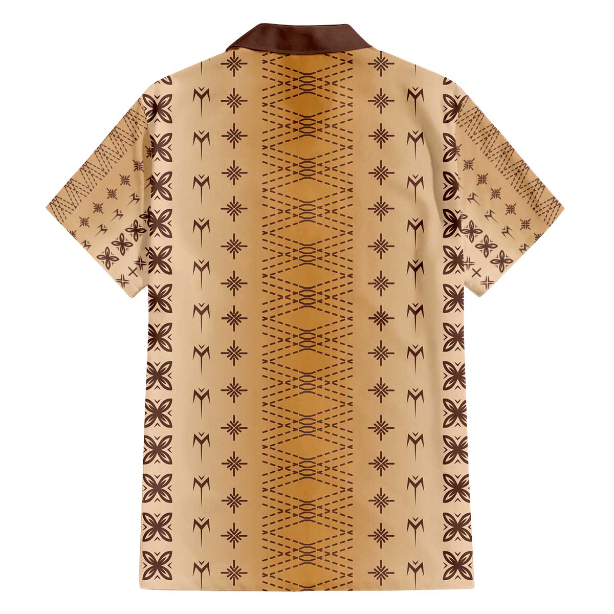 Beige Samoa Malu Tattoo Inspired Family Matching Off The Shoulder Long Sleeve Dress and Hawaiian Shirt - Polynesian Pride