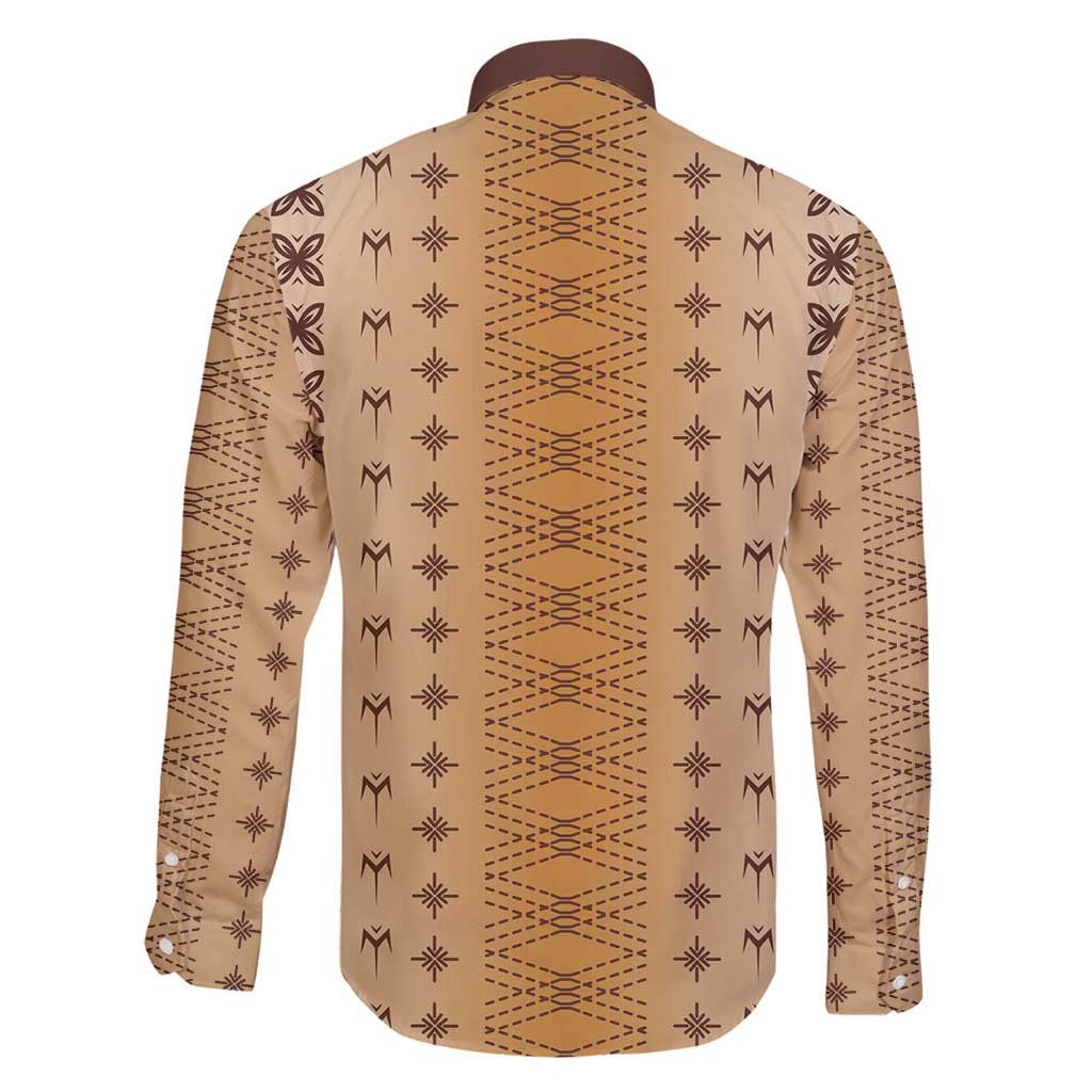 Beige Samoa Malu Tattoo Inspired Family Matching Puletasi and Hawaiian Shirt - Polynesian Pride