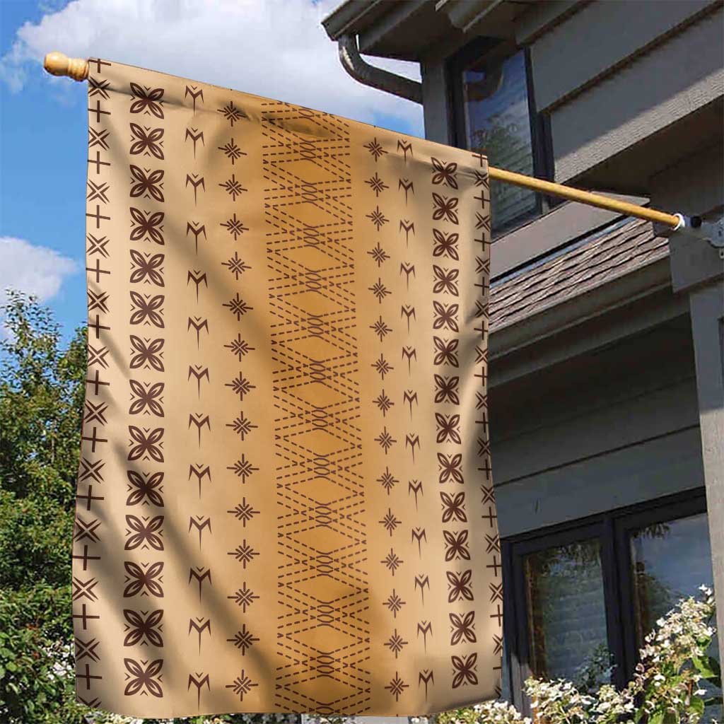 Beige Samoa Malu Tattoo Inspired Garden Flag - Polynesian Pride