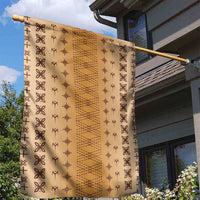 Beige Samoa Malu Tattoo Inspired Garden Flag - Polynesian Pride