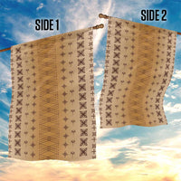 Beige Samoa Malu Tattoo Inspired Garden Flag - Polynesian Pride