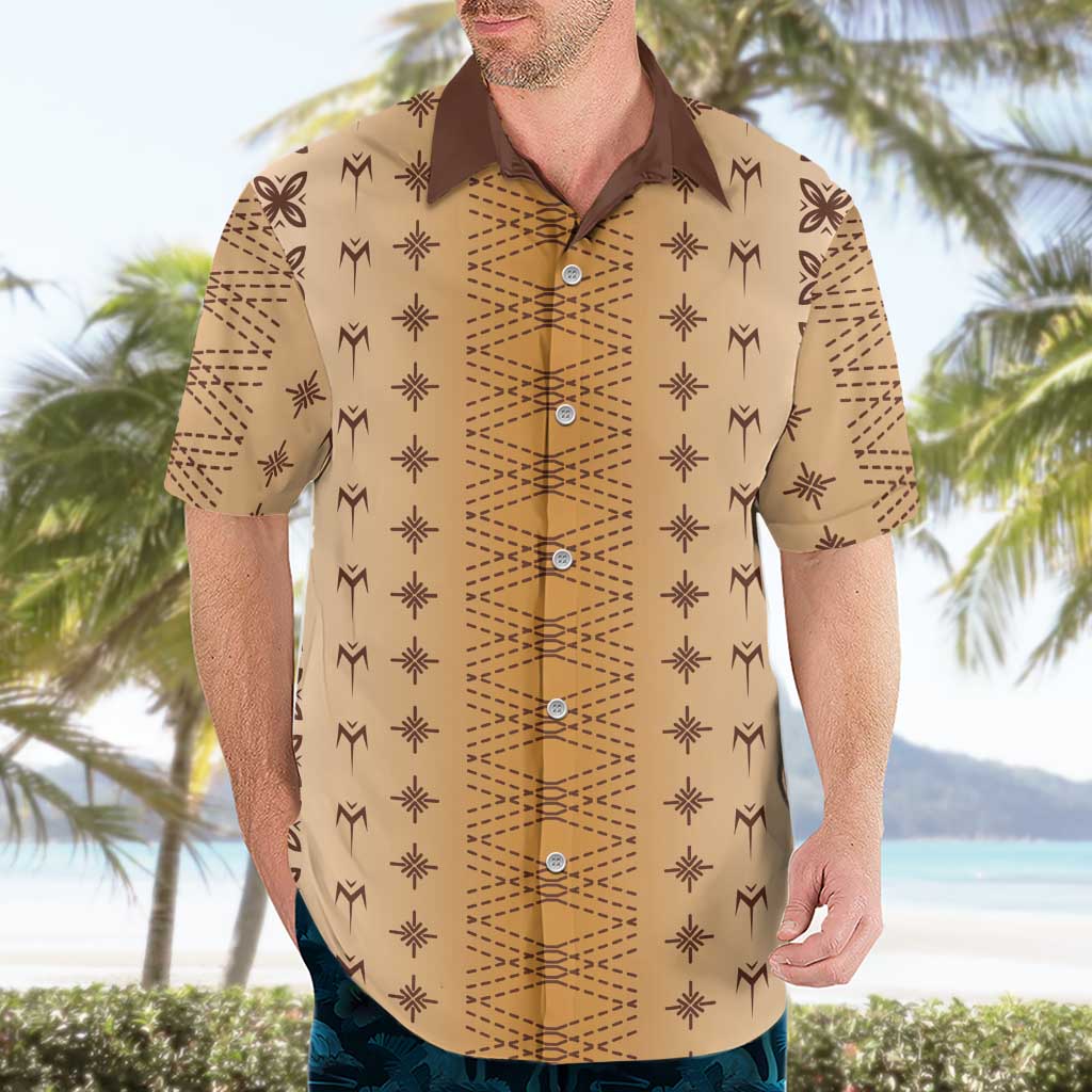 Beige Samoa Malu Tattoo Inspired Hawaiian Shirt LT05 - Polynesian Pride