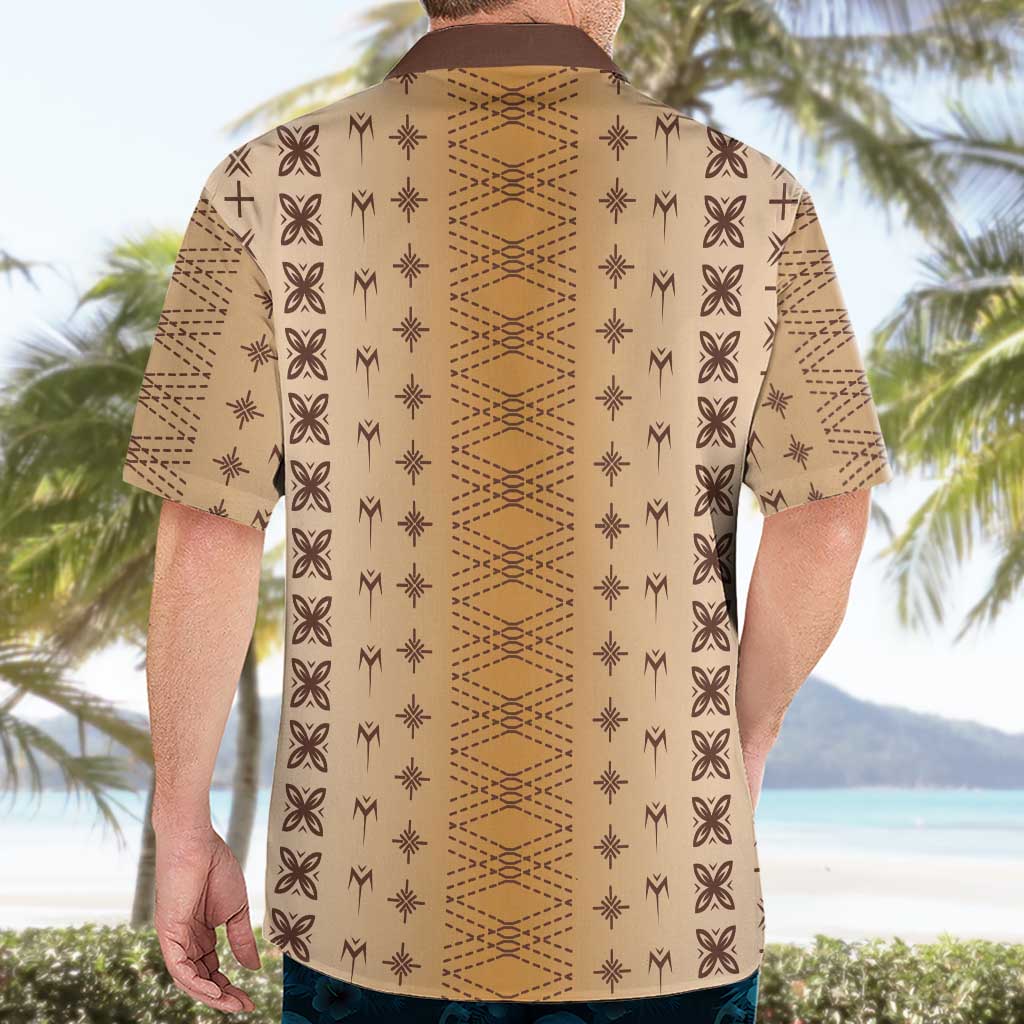 Beige Samoa Malu Tattoo Inspired Hawaiian Shirt LT05 - Polynesian Pride